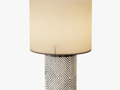 Etched Glass Table Lamp 3D model