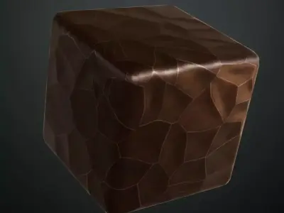 Polished Copper Geometric Hammered Metal PBR Seamless Texture