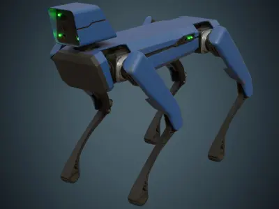Robot Dog 1B Low-poly 3D model