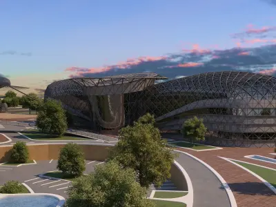 0154 - Train Station Architecture Project - 2D Drawings-3D Files 3D model