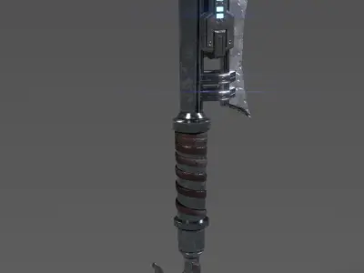 HALO 3 Gravity Hammer Low-poly 3D model