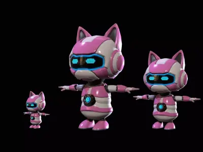 Minirobotic2Pack4 Low-poly 3D model