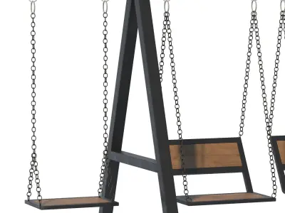 Garden Swing 03 3D model