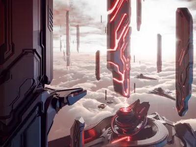 Epic Sci-Fi Hard Surface Sci Fi Buildings and Assets 3D Kit 3D model