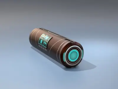 Sci-fi speaker Low-poly 3D model