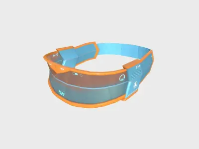 SciFi Glasses C07 Orange Blue - Character Design Fashion Low-poly 3D model