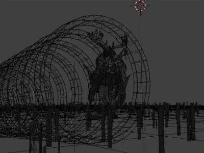 Monster In The Rings 3d scene pack 3D model