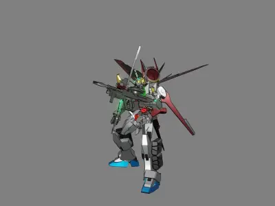 Attacker Gundam B 6 3D model