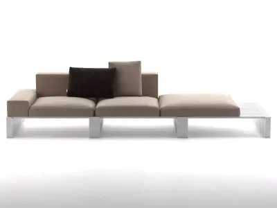 Docks sofa with chaise lounge 3D model