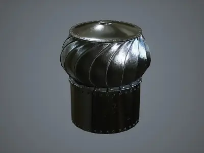 Rotating Roof Ventilation  Low-poly 3D model