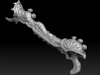 Alien musket 3d print 3D print model