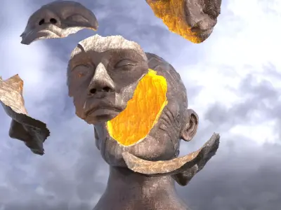 Garden Face sculpture 5 3D model