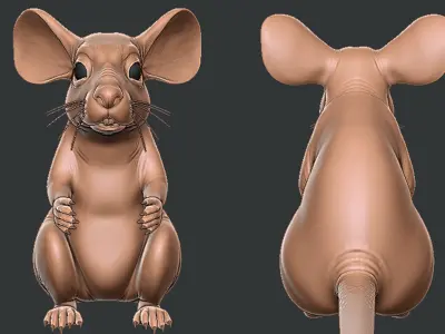 Mouse - Topology + UV Map
