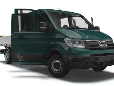 MAN TGE Double Cab Tipper HQ Interior 2023 3D model