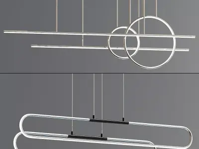 Chute Calypso Linear Suspension Light Collection 3D model