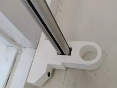 Frame Mount Curtain Rod Bracket 1 inch Pipe and Vitrase Rail 3D print model