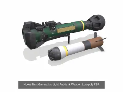 Anti Tank Rocket Launcher Collection Low-poly PBR 3D Model Pack