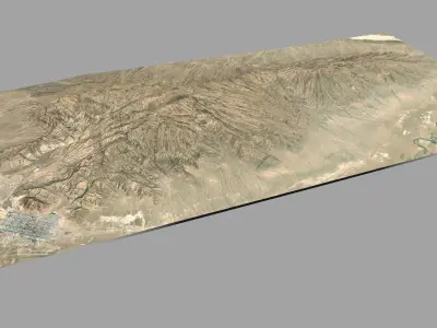 Mountain landscape The Uly Balkan 3D model