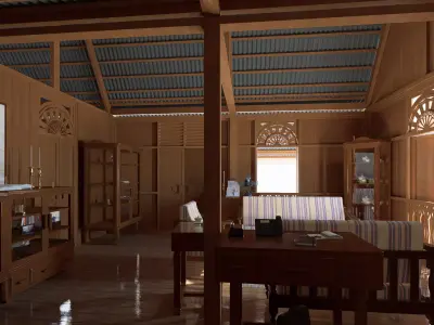 Malaysian Heritage Collection Antique Timber Furniture Bundle 3D Model Pack