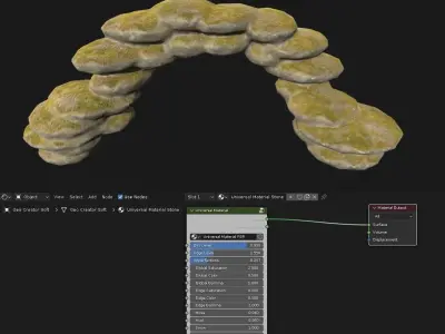 Geo Stone Creator for Blender 3D Low-poly 3D model