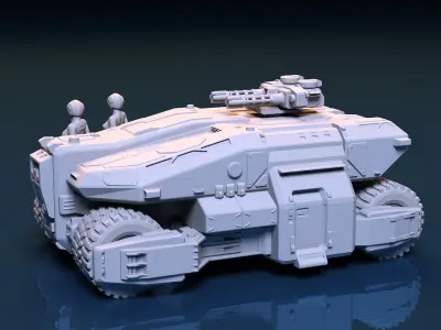SCI-FI ROVER 3D print model