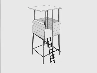 High seat Free low-poly 3D model