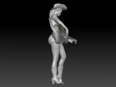 street musician girl 4 3D print model