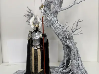 FOUNTAIN GUARD OF THE WHITE TREE GONDOR SOLDIER 3D model
