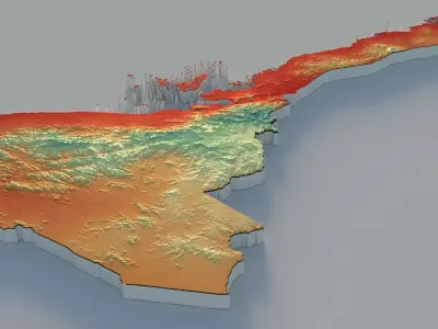 Eritrea Country Terrain 3D model