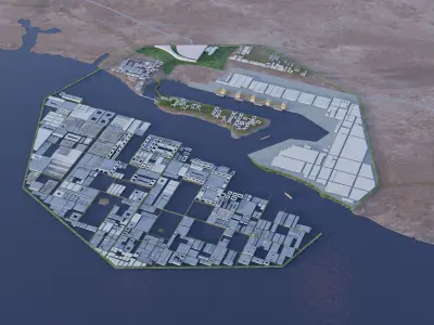 Oxagon - Neom Saudi arabia 3D model