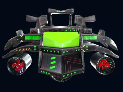 Spaceship 3D model 11