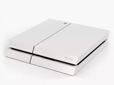 Sony PlayStation 4 Game Console White Low-poly 3D model