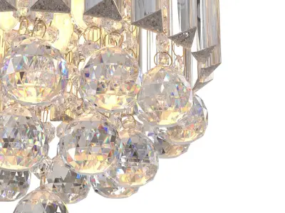Small Modern k9 Crystal Chandeliers Fixtures for Bedroom 3D model