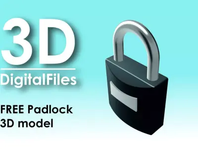 Free Padlock Free low-poly 3D model