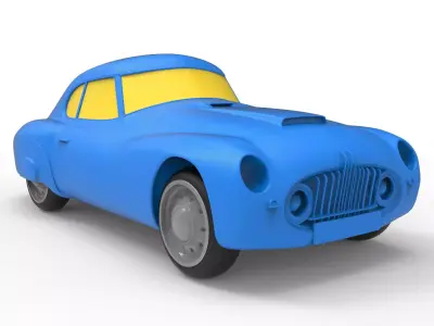 Fiat 8V 1952 Classic Car 3D print model