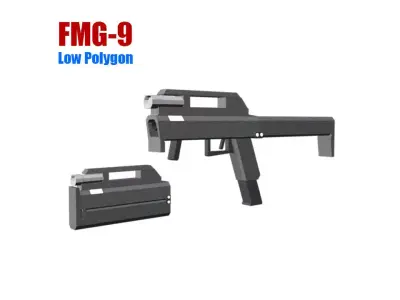 FMG-9 love pistol Low-poly 3D model