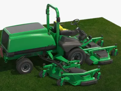  Large Area Lawn Mower on Grass Fur 