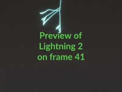 Animated Lightning v2 Low-poly 3D model