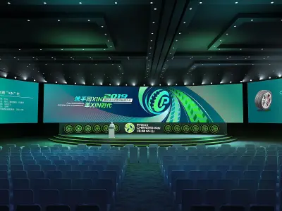 stage Low-poly 3D model