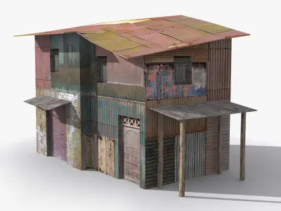 Slum x16 Low-poly 3D model purchase