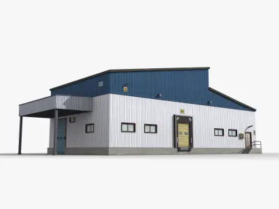 Factory x31 Low-poly 3D model