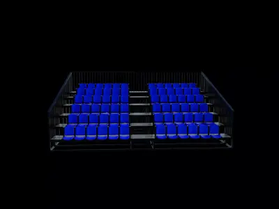 Empty tribune 02  3D model