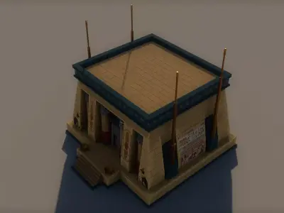 Ancient Egyptian Building Low-poly 3D model