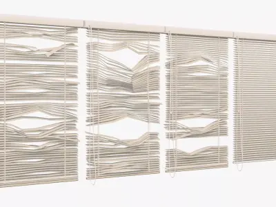 Abandoned Window Blinds M1 3D model