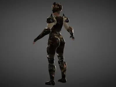 Fiction Woman  Low-poly 3D model