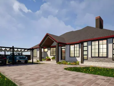 Bungalow 3D Model 3D model