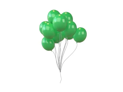 Bunch of Balloons v1 002 Low-poly 3D model