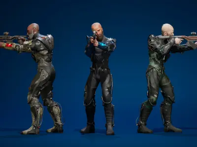 ExoSoldier 01 Low-poly 3D model