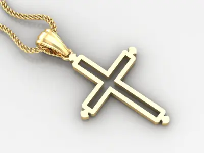Cross Light Gold 4CP027 3DM STL 3D print model