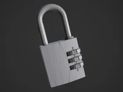 Code Lock Low-poly 3D model